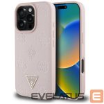 Other goods Guess  Guess Grained Hot Stamp Peony Triangle Logo MagSafe iPhone 16 Pro Case - Pink 