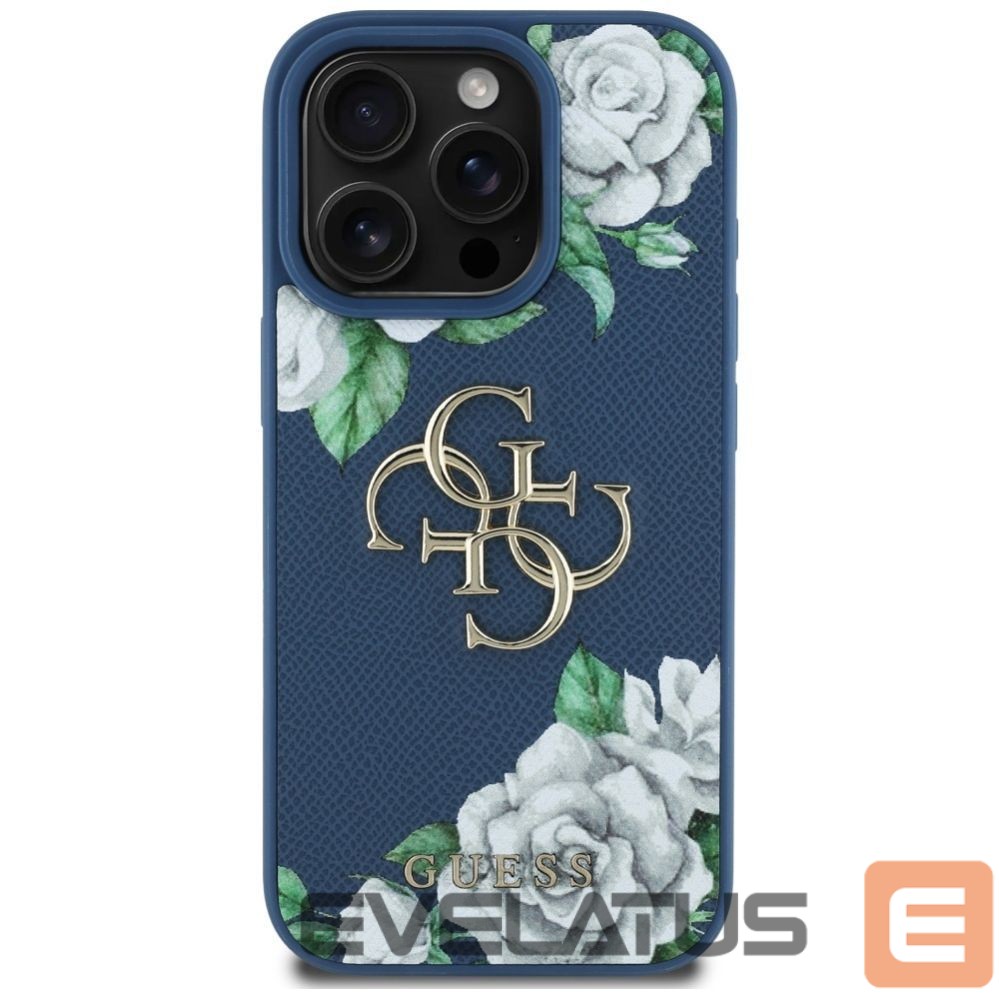 Other goods Guess Guess Grained Roses Big 4G logo case for iPhone 16 Pro Max - blue