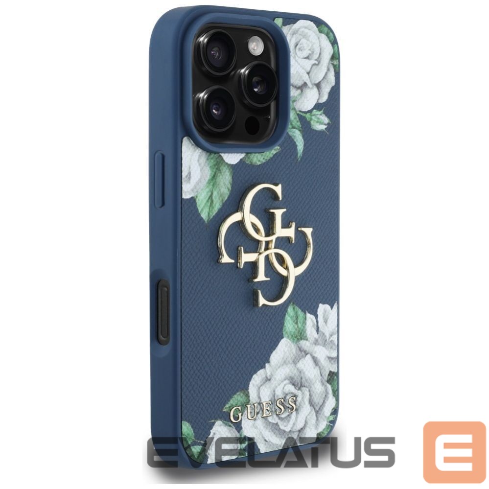 Other goods Guess Guess Grained Roses Big 4G logo case for iPhone 16 Pro Max - blue