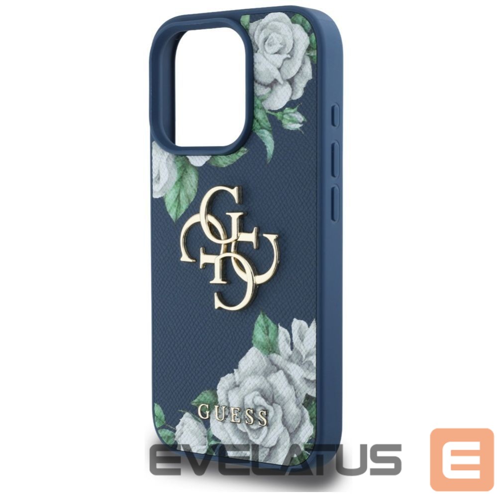 Other goods Guess Guess Grained Roses Big 4G logo case for iPhone 16 Pro Max - blue