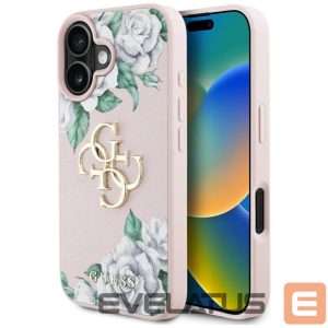 Other goods Guess  Guess Grained Roses Big 4G logo iPhone 16 case - pink 