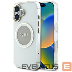 Other goods Guess  Guess IML Metal Colored Circle Classic Logo MagSafe case for iPhone 16 - gray 