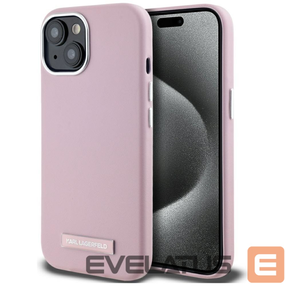 Other goods Karl Lagerfeld Karl Lagerfeld FW Metal Plate MagSafe iPhone 15 Case - Pink