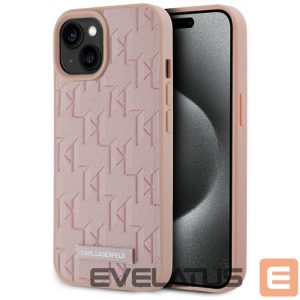 Other goods Karl Lagerfeld  Karl Lagerfeld Leather Monogram Metal Logo MagSafe iPhone 15 Case - Pink 