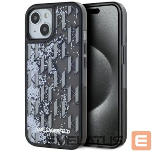 Other goods Karl Lagerfeld  Karl Lagerfeld Liquide Glitter Monogram Gradient iPhone 15 Case - Black 