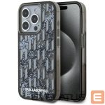 Other goods Karl Lagerfeld  Karl Lagerfeld Liquide Glitter Monogram Gradient iPhone 15 Pro Max Case - Black 