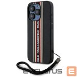 Back panel cover Karl Lagerfeld  Karl Lagerfeld Saffiano Athleisure Stripes Cord iPhone 15 Pro Max Case - Red 