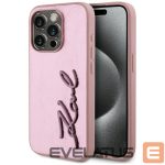 Other goods Karl Lagerfeld  Karl Lagerfeld Wrinkled Metal Signature iPhone 15 Pro Case - Pink 