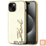Other goods Karl Lagerfeld  Karl Lagerfeld Wrinkled Metal Signature iPhone 15 Case - Gold 