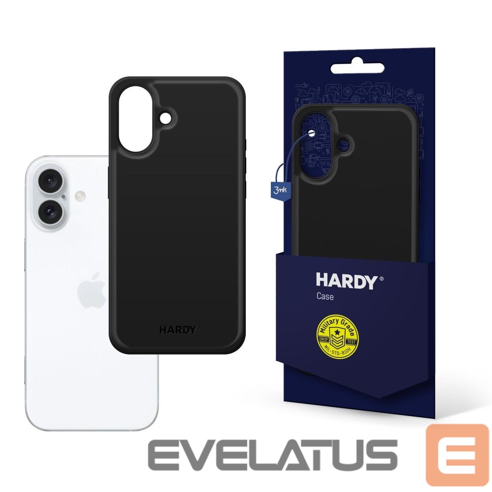 Other goods 3MK 3mk Hardy Apple Silky Leather MagCase for Apple iPhone 16 - Black
