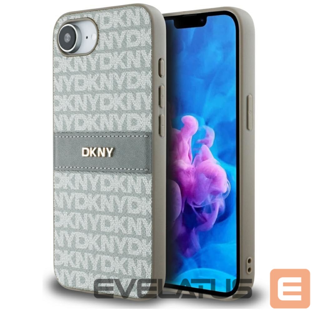Other goods DKNY DKNY Repeat Texture Pattern with Tonal Stripe iPhone 16e Case - Beige