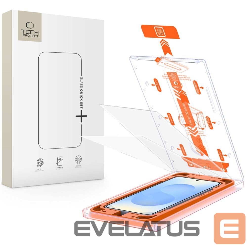 Other goods Tech-Protect Tech-Protect Quick Set+ Tempered Glass for Samsung Galaxy S25 - Transparent