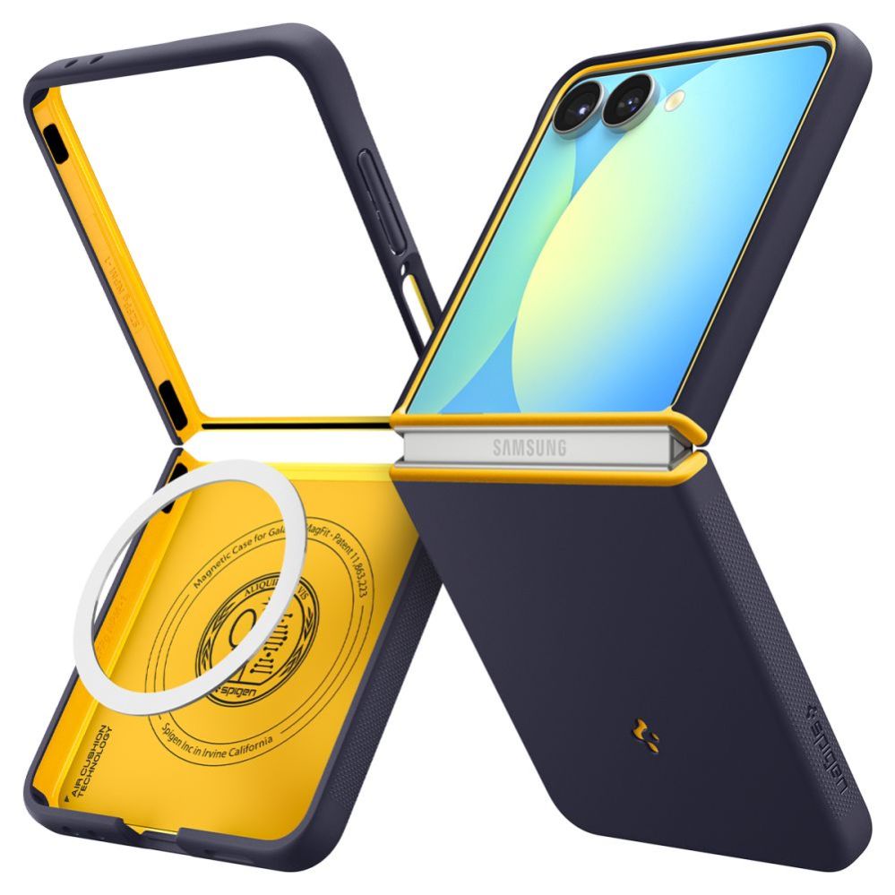 Other goods Spigen Nano Pop Mag MagSafe Case for Samsung Galaxy Z Flip 7 - Navy Blue and Yellow