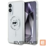 Back panel cover Karl Lagerfeld  Karl Lagerfeld Button Choupette Head Printed Logo MagSafe Case for Samsung Galaxy S25 Edge - White 