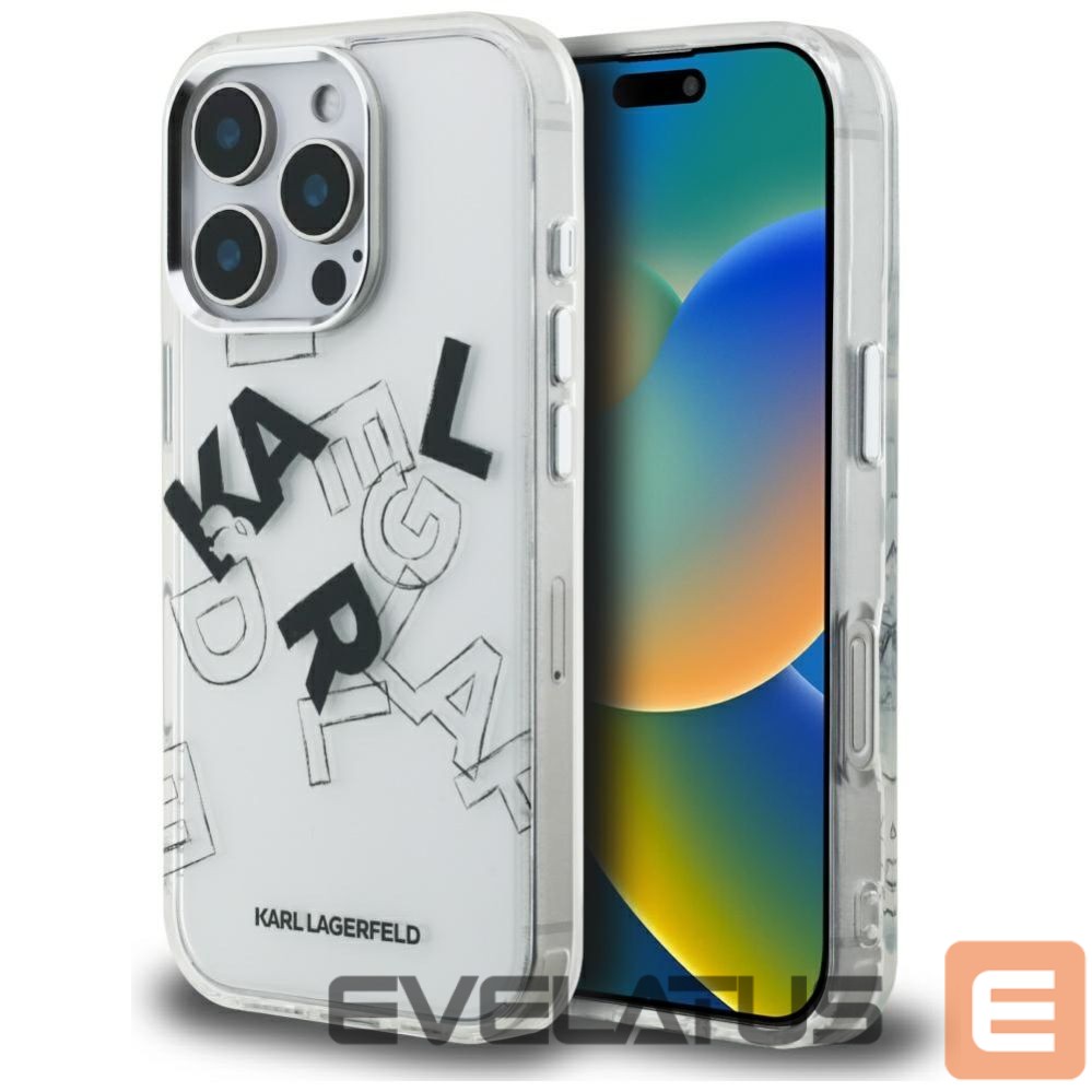 Other goods Karl Lagerfeld Karl Lagerfeld IML Sketched Graphic Case for iPhone 16 Pro - Clear