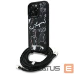 Other goods Karl Lagerfeld  Karl Lagerfeld Crossbody Grained Pattern & Logo Case for iPhone 16 Pro - Black 