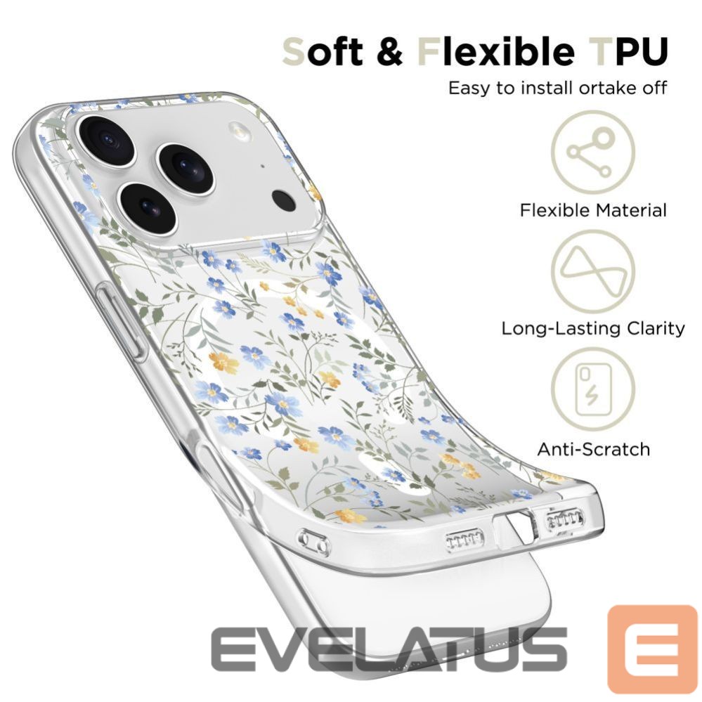 Other goods Tech-Protect Tech-Protect FlexAir MagSafe Case for iPhone 17 Pro Max - Daisies with Leaves