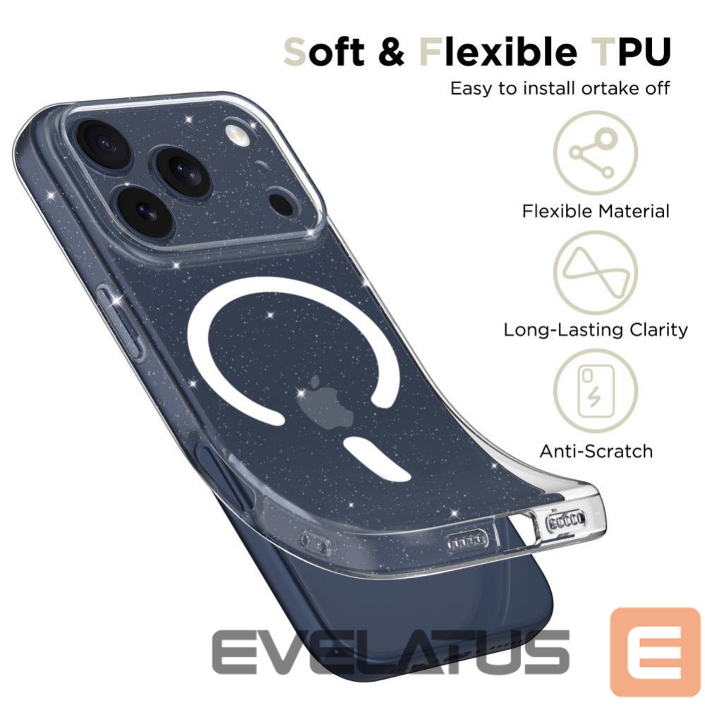 Other goods Tech-Protect Tech-Protect FlexAir MagSafe Case for iPhone 17 Pro Max - Clear Glitter