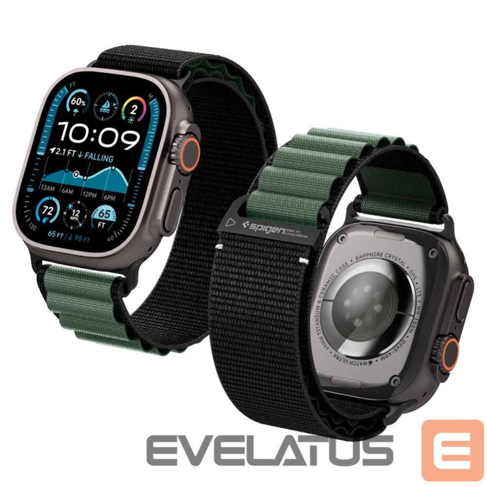 Other goods Spigen Strap Spigen WBF1 Strap for Apple Watch 44 / 45 / 46 / 49 mm - Black and Green