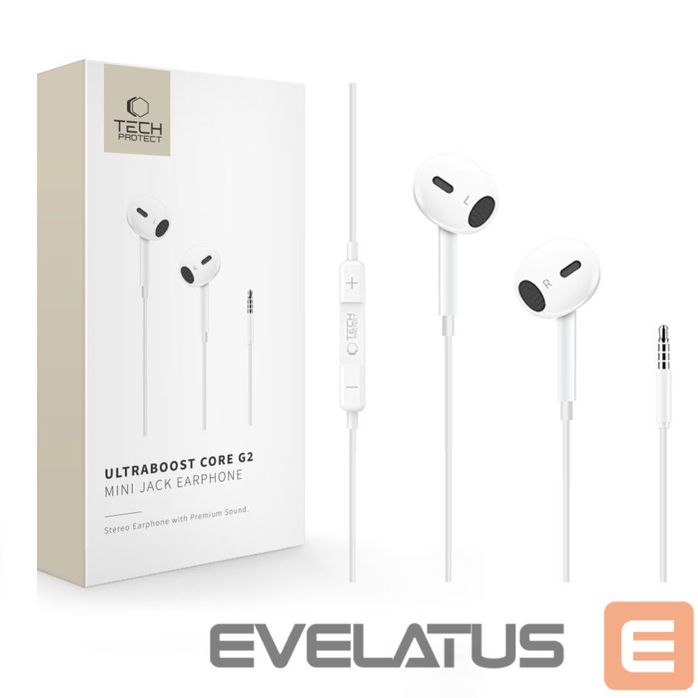 Other goods Tech-Protect Tech-Protect Ultraboost Core G2 Mini Jack Headphones - White