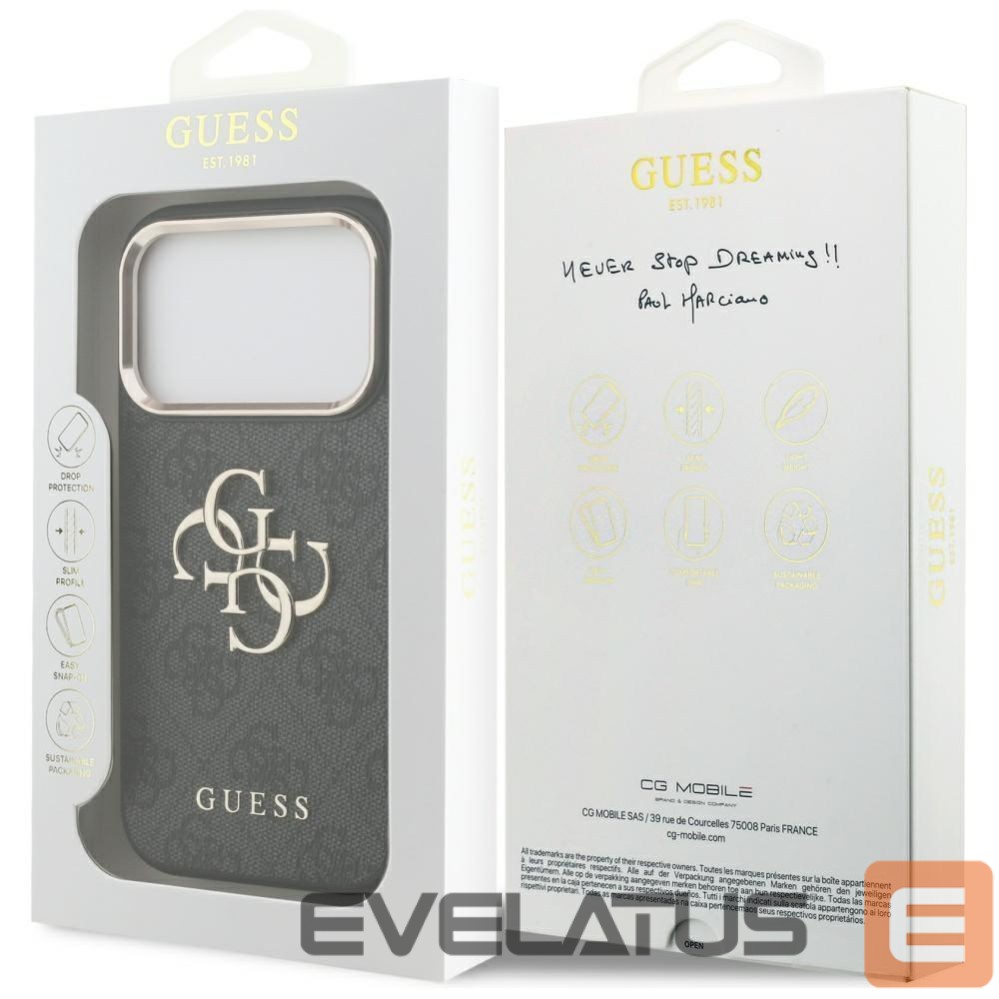 Other goods Guess Guess 4G Big 4G Classic Logo Case for iPhone 17 Pro - Black and Gold