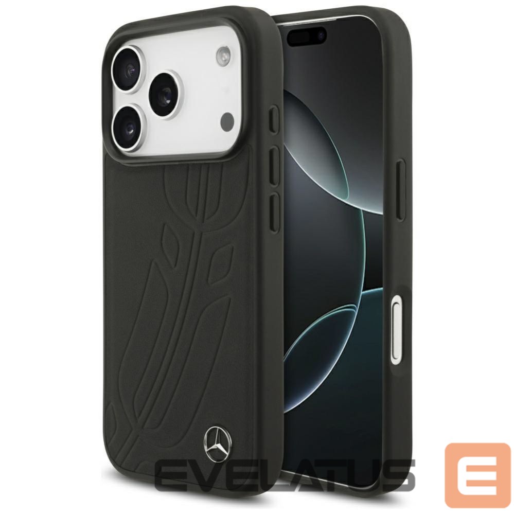 Other goods Mercedes-Benz Mercedes Leather Large Laurel Leave MagSafe Case for iPhone 17 Pro - Black