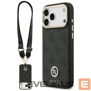 Other goods Guess  Guess 4G Srtass Logo & Big Strap Metal Buttons MagSafe Case for iPhone 17 Pro Max - Black 