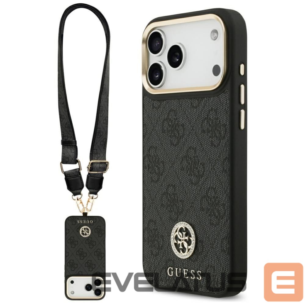 Other goods Guess Guess 4G Srtass Logo & Big Strap Metal Buttons MagSafe Case for iPhone 17 Pro Max - Black