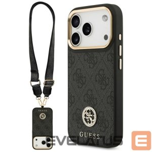 Other goods Guess  Guess 4G Strass Logo & Big Strap Metal Buttons MagSafe Case for iPhone 17 Pro - Black 