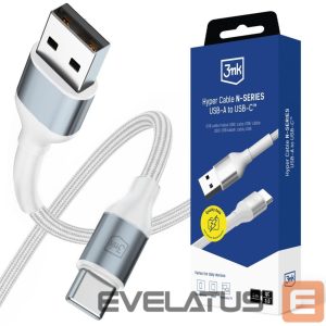 Other goods 3MK  3mk Hyper Cable N-SERIES USB-A / USB-C 1m 9V/2A 18W / white 