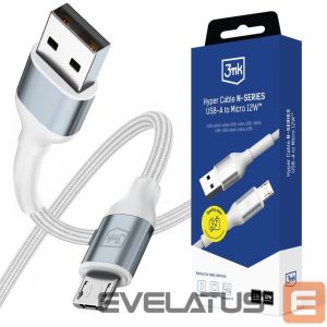 Other goods 3MK  3mk Hyper Cable N-SERIES USB-A / MicroUSB 1m 5V/2.4A 12W / white 