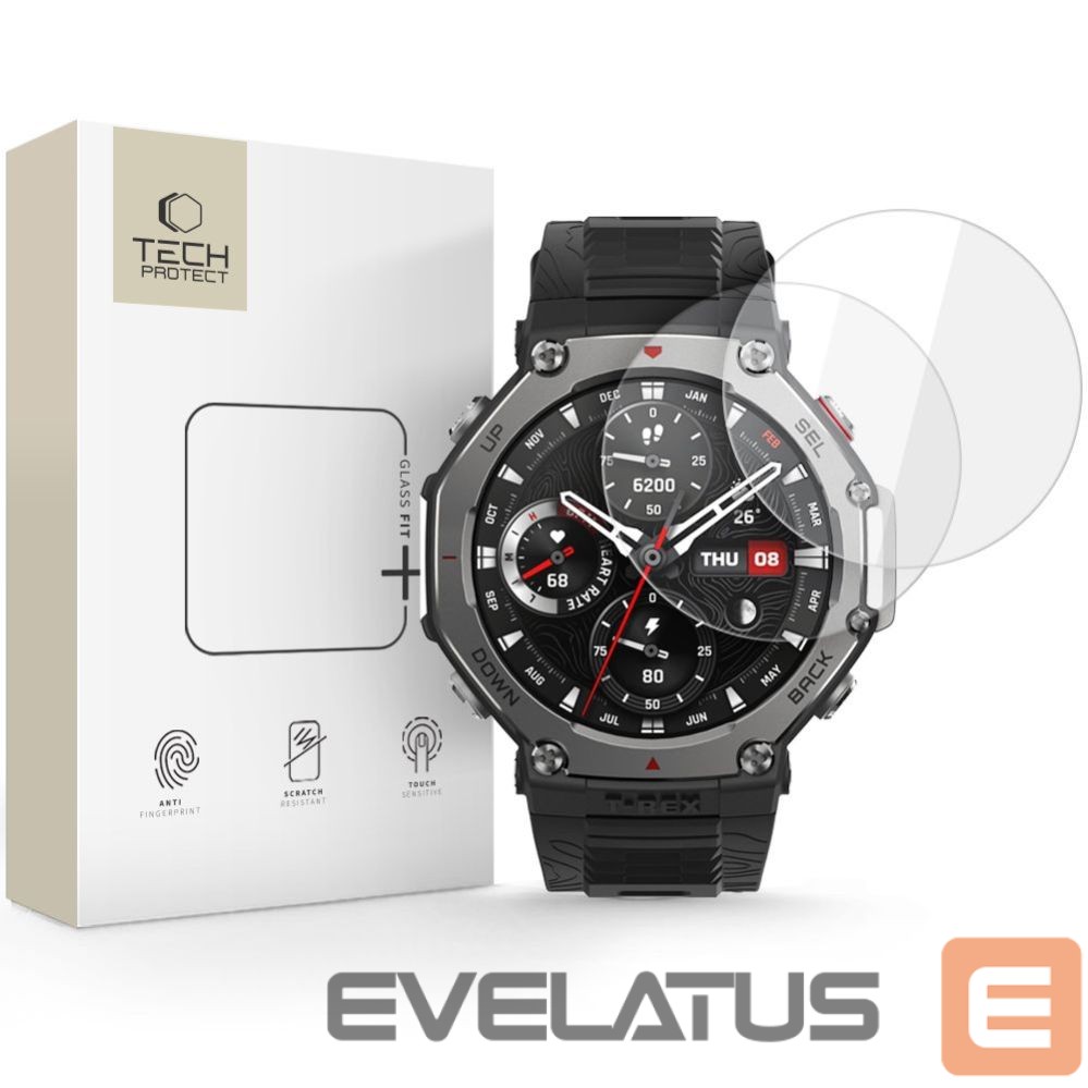 Other goods Tech-Protect Tech-Protect Glass Fit+ 2-pack Tempered Glass Amazfit T-Rex 3 Pro 48mm - Transparent