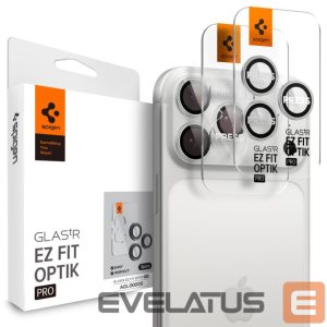 Other goods Spigen  Spigen Optik Pro GLAS.TR ”EZ FIT” Camera Cover 2-pack for iPhone 16 Pro / Max / 17 Pro / Max - Silver 