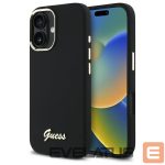 Other goods Guess  Guess Silicone Script Metal Logo & Frame Case for iPhone 16 Plus - Black 