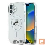 Other goods Karl Lagerfeld  Karl Lagerfeld IML Metal Karl&Choupette Head MagSafe Case for iPhone 16 Plus - White 