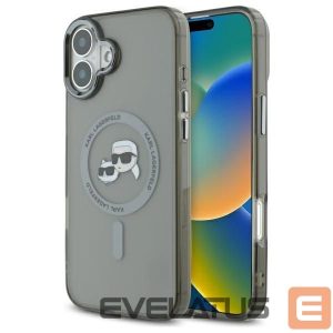 Other goods Karl Lagerfeld  Karl Lagerfeld IML Metal Karl&Choupette Head MagSafe Case for iPhone 16 Plus - Black 