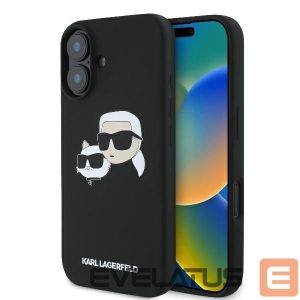 Other goods Karl Lagerfeld  Karl Lagerfeld Silicone Nauble Heads Print MagSafe Case for iPhone 16 - Black 
