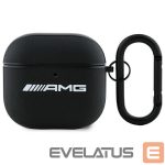 Back panel cover Mercedes-Benz  AMG Leather White Logo Case for AirPods 4 - Black / White 