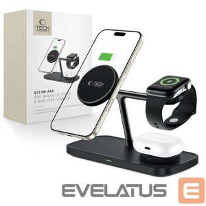 Other goods Tech-Protect  Tech-Protect QI15W-A45 3in1 Wireless Charger with MagSafe for Apple Devices - Black 