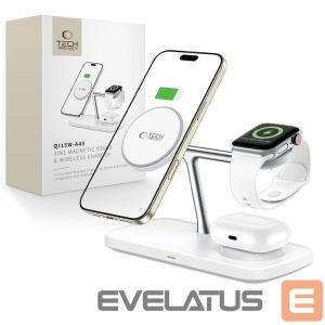 Other goods Tech-Protect  Tech-Protect QI15W-A45 3in1 Wireless Charger with MagSafe for Apple Devices - White 