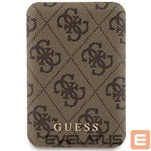 Other goods Guess  Guess Powerbank inductive 15W GUPB5FP4EMGW 5000mAh brown/brown 4G Leather Metal Logo MagSafe 