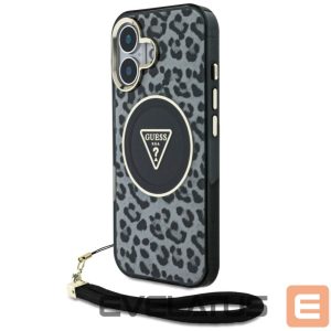 Other goods Guess  Guess HC IML Leopard Triangle Cord Strap MagSafe case for iPhone 16 - black 