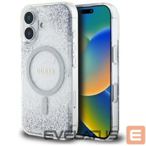 Other goods Guess  Guess HC Resin Bottom Glitter MagSafe case for iPhone 16 - silver 