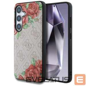 Other goods Guess  Guess Leather 4G Flowers Print Metal Classic Logo MagSafe Case for Samsung Galaxy S25 - Pink 