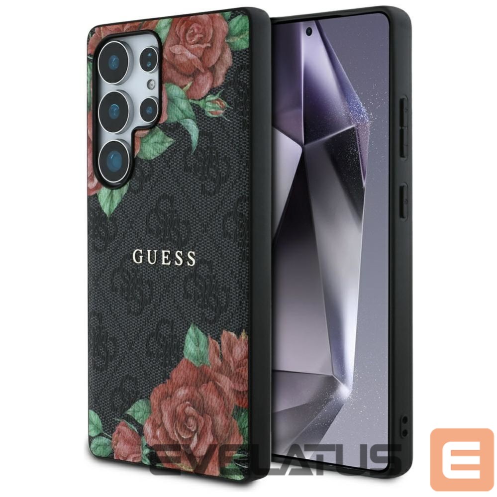 Other goods Guess Guess Leather 4G Flowers Print Metal Classic Logo MagSafe Case for Samsung Galaxy S25 Ultra - Black