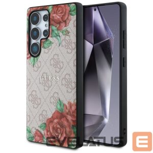 Other goods Guess  Guess Leather 4G Flowers Print Metal Classic Logo MagSafe Case for Samsung Galaxy S25 Ultra - Pink 