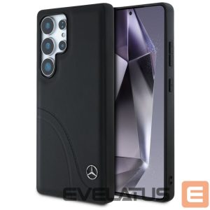 Other goods Mercedes-Benz  Mercedes Leather Curved Stitches Case for Samsung Galaxy S25 Ultra - Black 