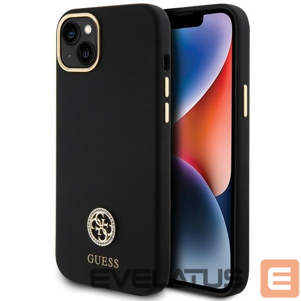 Other goods Guess Guess Silicone Logo Strass 4G Case for iPhone 15 Plus / 14 Plus 6.7" - Black