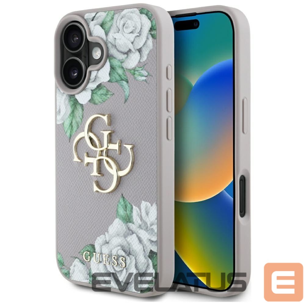 Other goods Guess Guess Grained Roses Big 4G Logo iPhone 16 Case - Purple