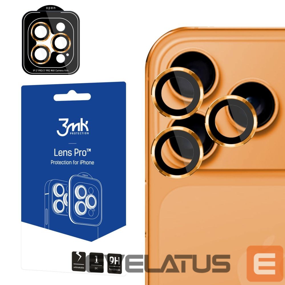 Other goods 3MK 3mk Lens Protection Pro Tempered Glass for iPhone 17 Pro / 17 Pro Max - Orange